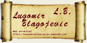 Lugomir Blagojević vizit kartica